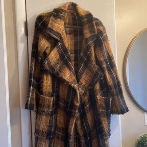 Plaid Free People coat